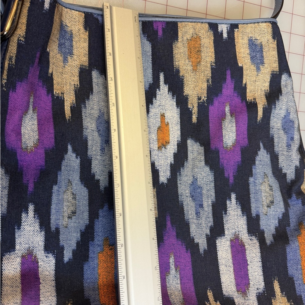 Coach Multicolor Ikat Pattern Shoulder Bag - Navy, Purple, Orange, Cream - Picture 2 of 10